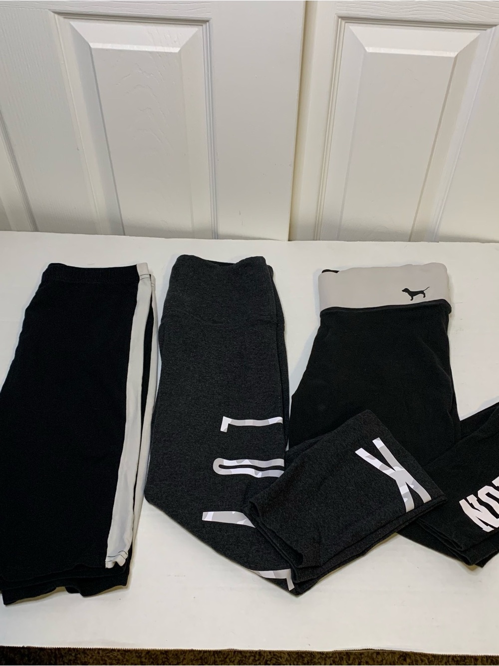 PINK Leggings & Striped Shorts Bundle